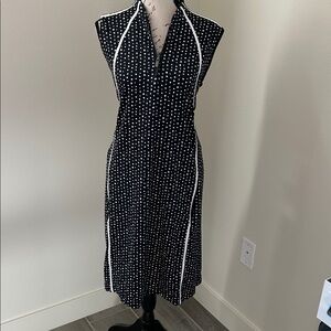 Tail Black And White Polka Dots Sports Dress